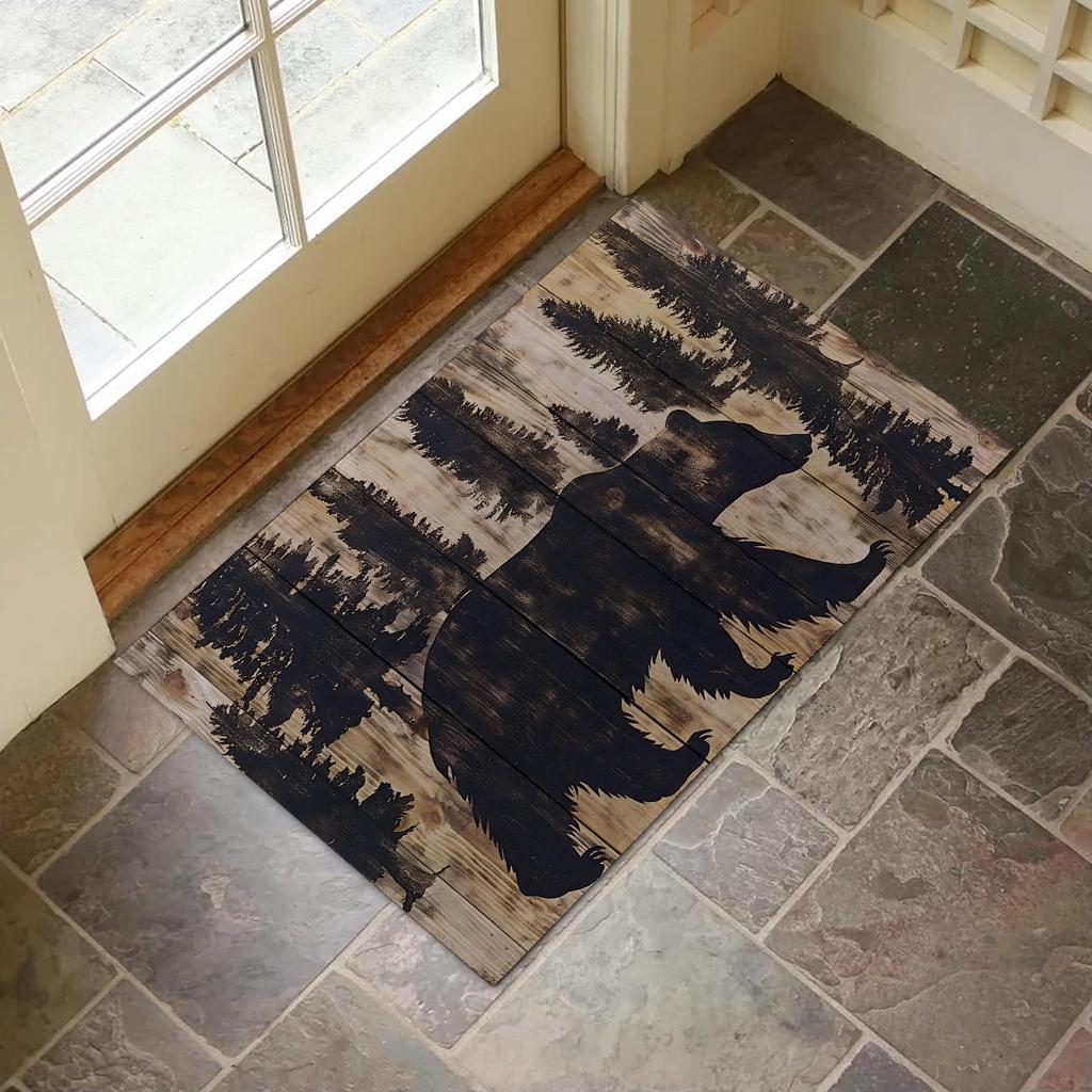Fiery Basketball Door Mat Flame and Water Splash Design Non Slip Rug for Entryway