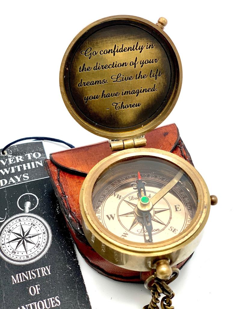 Engraved Personalised Pocket Compass Brass Nautical Compass, Handmade Compass, Christmas Gift, Gift for Husband, Gift for Her, Wedding Gift