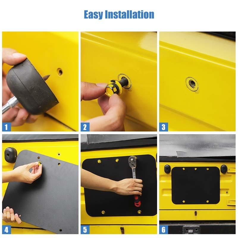Spare Tire Carrier Filler Plate Tailgate Plug Vent Plate Cover For Jeep Wrangler TJ 1997-2006 Exterior Accessories