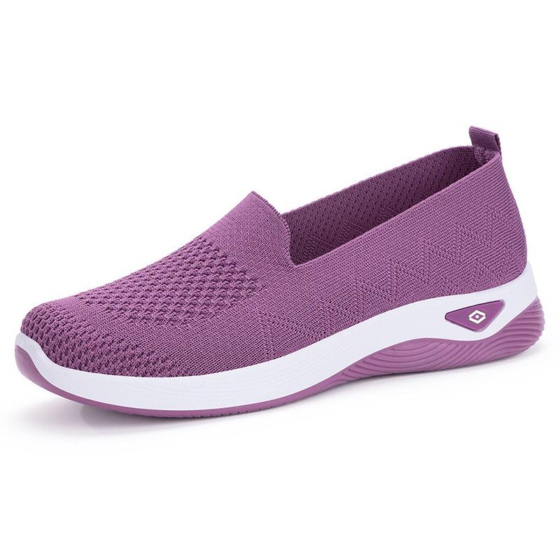 Женские дышащие сетчатые кроссовки Slip-On, легкая и удобная обувь для ходьбы