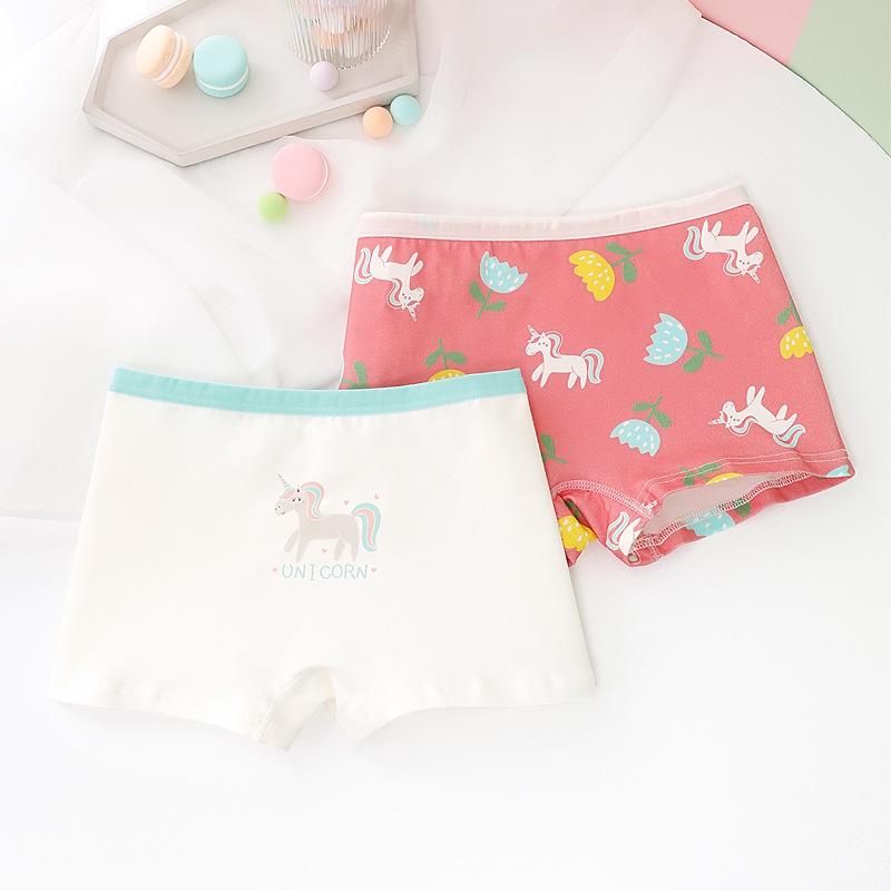 Антибактериальные трусы-боксеры из чистого хлопка для девочек - Маленький, Средний, Большой (Корейский стиль)