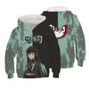 Kawalii Cartoon Hoodie Children Clothes Girl Fashion Print 2024 Kids Hoodies Full Sleeve Sweatshirts Demon Slayer Outdoor Tops