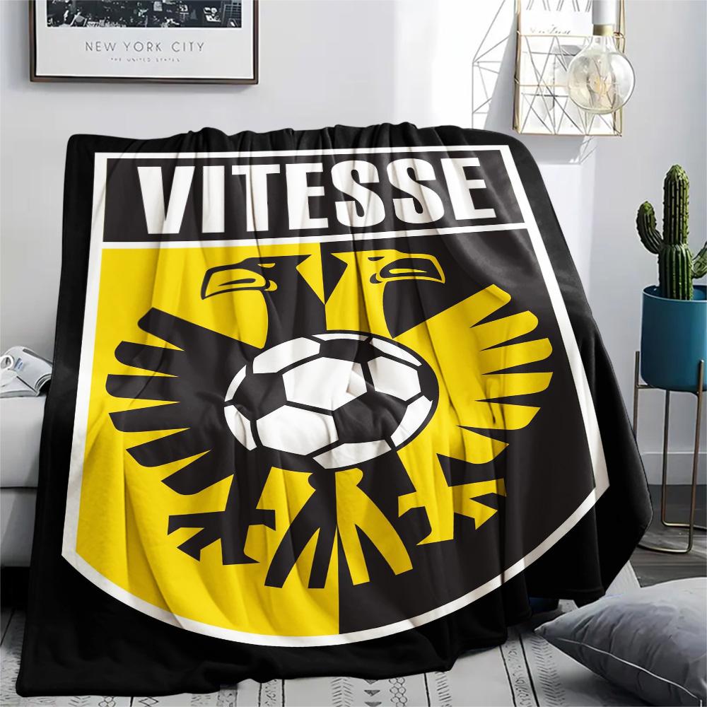 1Pc S.B.V. Vitesse Print Flannel Blanket High Quality Warm Comfortable Cover for All Seasons Perfect for Gifts Home Decor