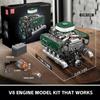Mould King 10182 Технические игрушки-машинки Моторизованный V8 Танковый двигатель Конструктор для сборки Кирпичики танкового двигателя Детский рождественский подарок