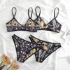 Новая версия AB, двухсторонний раздельный купальник бикини для женщин, раздельный купальник с принтом