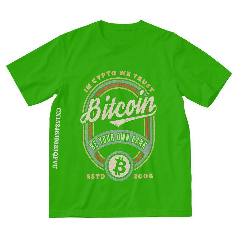 Vintage Bitcoin In Crypto We Trust T Shirt Men Men Fashion T Shirts Emo Clothes BTC Tshirts Gothic Anime Clothes Alternative