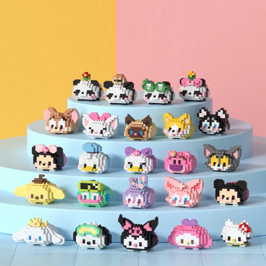 Мини строительные блоки Disney Sanrio, фигурки аниме, бриллиантовые кубики, Микки Маус, Минни Маус, Дональд Дак, Хелло Китти, DIY игрушки, подарки на фестиваль