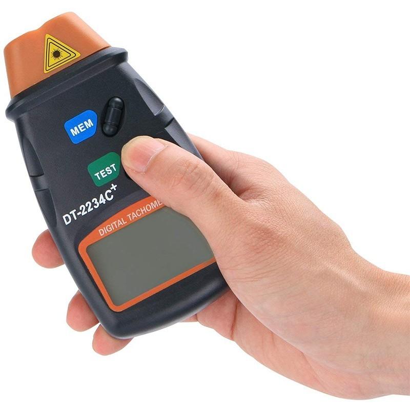 DT-2234C+ Тахометр Бесконтактный тахометр RPM Цифровой тахометр Спидометр Лазерный тахометр Фотоэлектрический тахометр