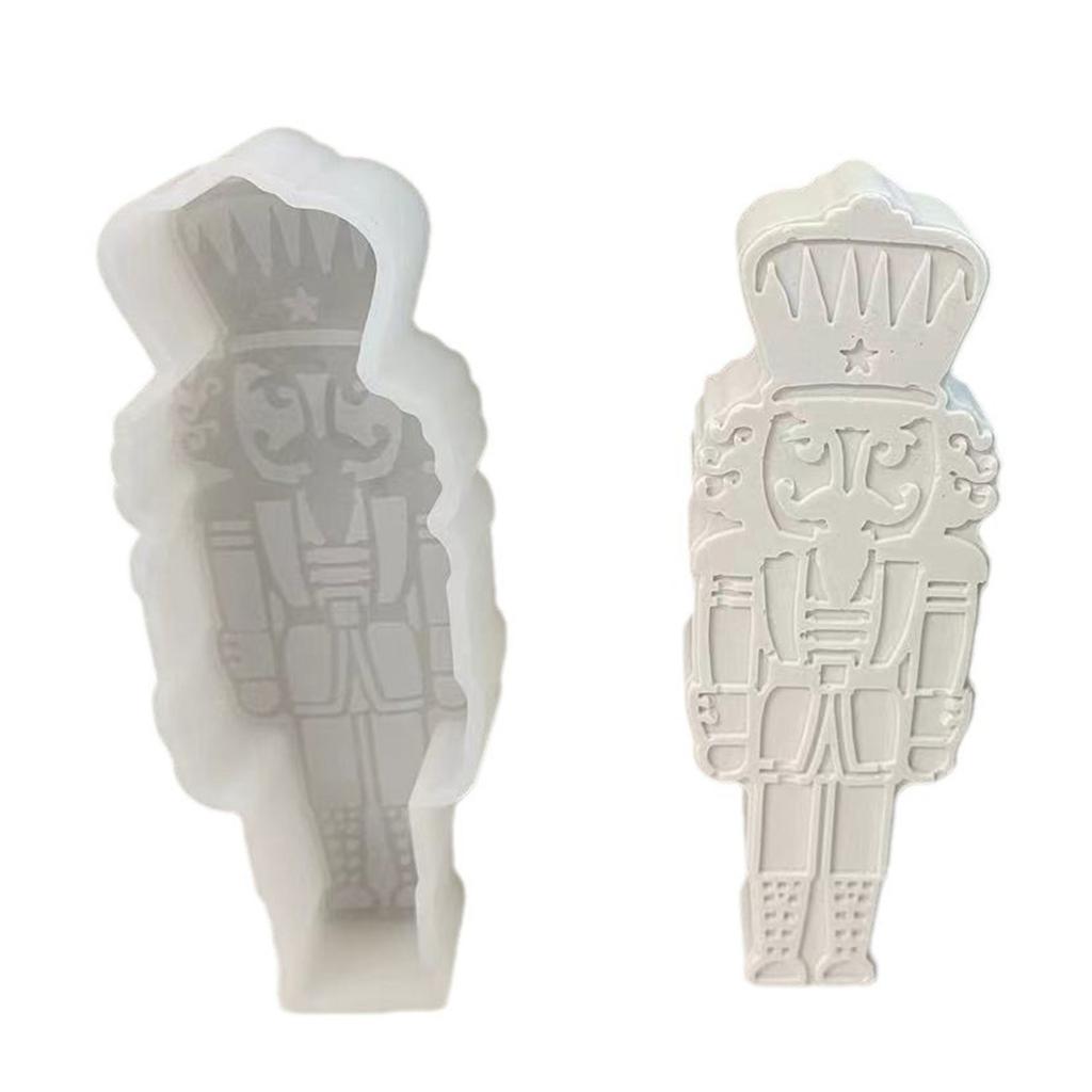 Nutcracker Shape Silicone Candle Molds for Candle Soap Plaster Decorations Home Decoration Epoxy Resin Silicone Molds