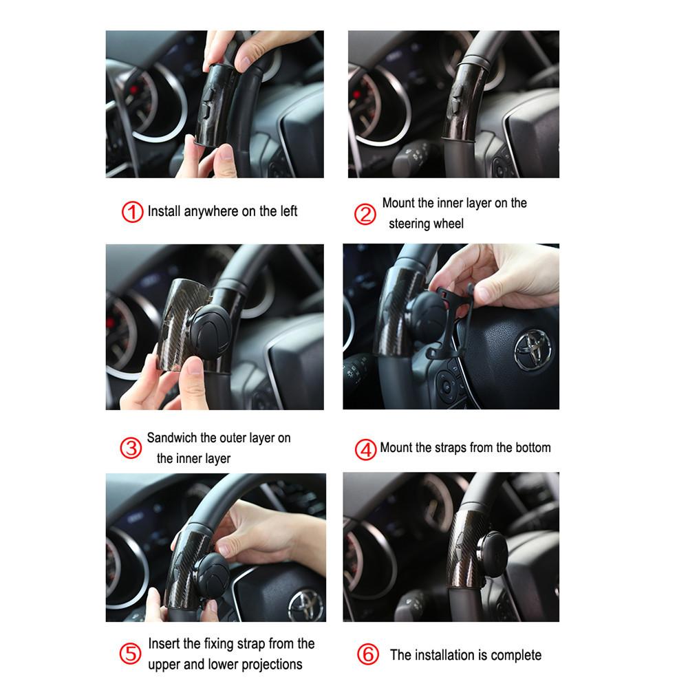 Автомобильный усилитель руля 360°, автомобильная ручка, шарик, силиконовая ручка рулевого колеса, шариковый металлический подшипник, помощник при повороте автомобиля