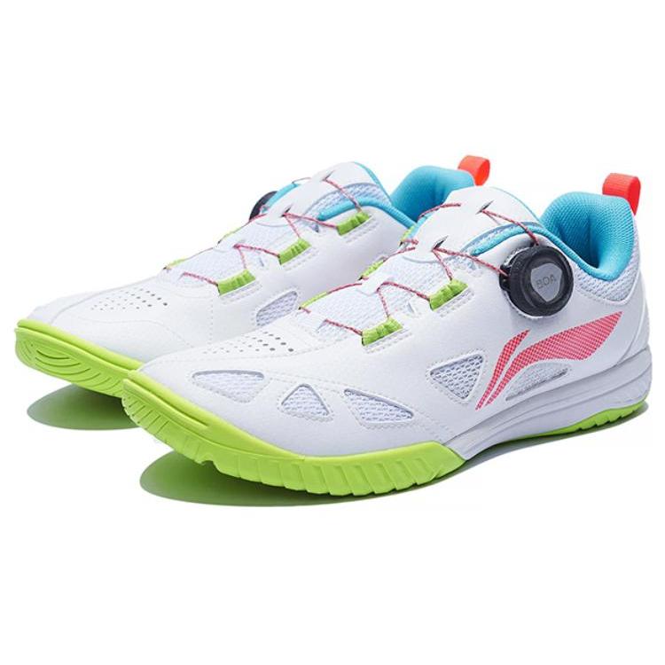 Li Ning Mage ESS Удобные износостойкие дышащие низкие тренировочные кроссовки унисекс Белый Красный APTT001-1