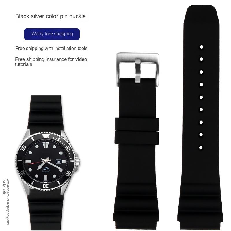 Силиконовый ремешок 22 мм Для часов CASIO swordfish diving watch MDV-106 MDV-107 MTP-VD01D efr-303l ремешок для часов Оранжево-зеленый мужской наручный ремешок