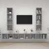VidaXL Wall-mounted TV Cabinets 4 Pcs Concrete Grey Chipboard