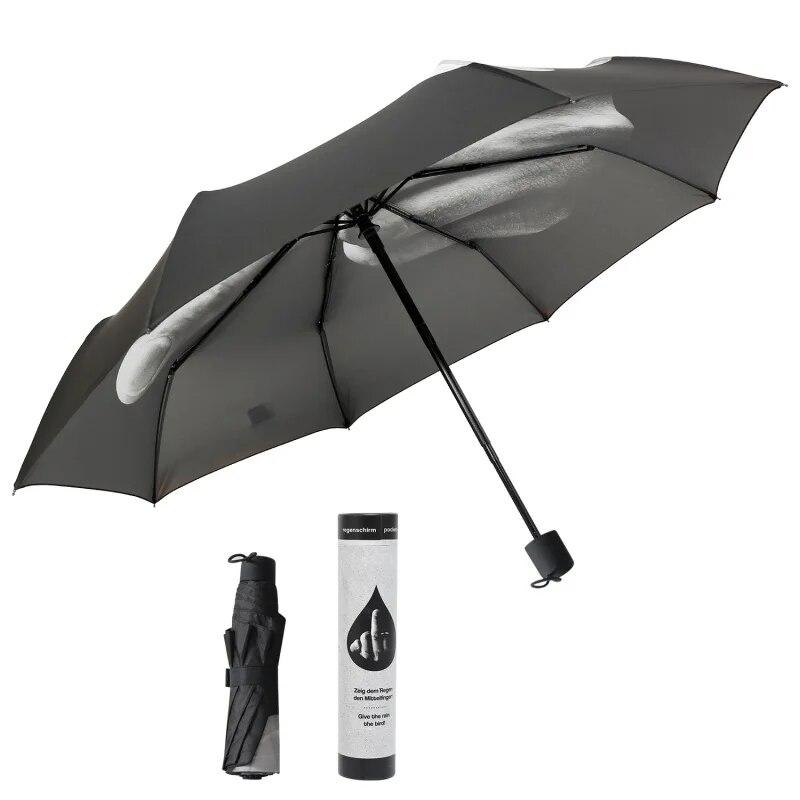 Funny Folding Umbrella Give a Middle Finger Pattern Umbrella Creative Gift For Man/Women