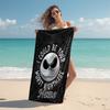 Personalized Nightmare Before Christmas Beach Towel Microfiber Beach Towel Thin Absorbent for Beach Swimming Yoga Bath Sports. 0910233