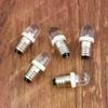 5 шт. Светодиодная лампа E10 DC 3V 5V 6V 12V 24V с цоколем E10, сигнальная лампа, лампа для приборов, индикатор, белый, для салона автомобиля