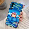 Аниме Чехол для телефона P-Ponyo для Samsung S25, S24, S21, S22, S23, S30, Ultra, S20, Plus, Fe, Lite, Мягкий Черный Чехол
