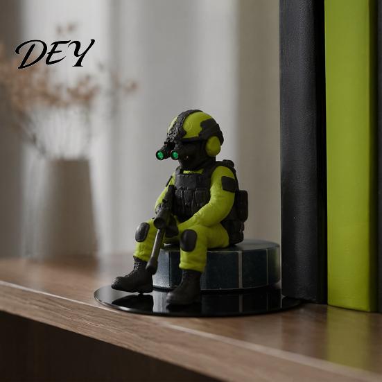 Коллекционная военная фигурка, 3D-печатный солдат, настольная фигурка, модель, миниатюрная фигурка-аксессуар для дома, офиса, автомобиля и для любителей