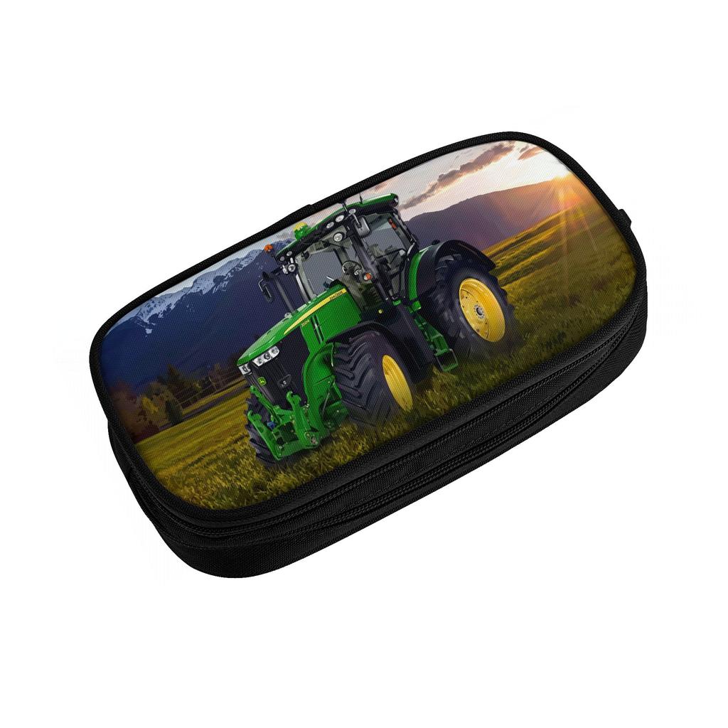 Classic Farm Tractor Print Pencil Cases Pencil Pouch for Student Large Storage Bag School Supplies Zipper Stationery