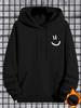 2025 Best-selling New Smiley Face Print Men Hoodie Autumn Winter Daily Outdoor Sports Holiday Party Loose Casual Street Clothing