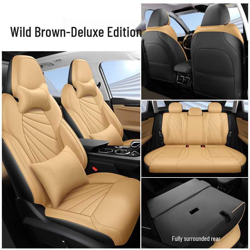 Дышащие перфорированные кожаные чехлы на сиденья для Geely Boyue L 23-25 – Полное покрытие, для использования в любое время года