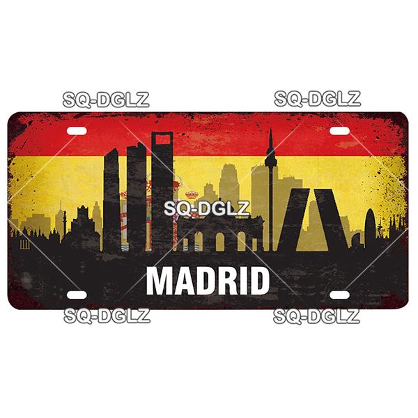 [SQ-DGLZ] Знаменитый городской номерной знак, металлический знак, винтажная табличка, деревенская жестяная вывеска, настенный декор, декор для бара, дорожный постер