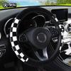 Плюшевая клетчатая накладка на руль без внутреннего кольца, удобная, теплая, мягкая, автомобильные принадлежности для интерьера, подходит для 37-38 см