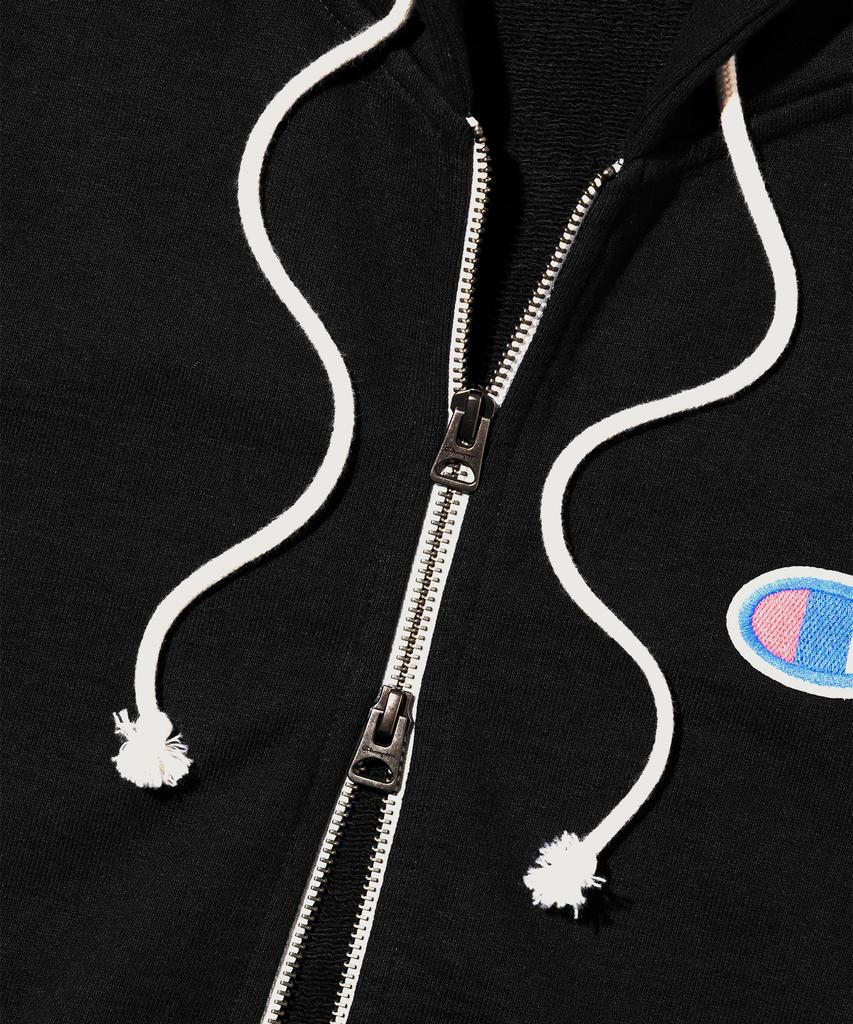 Champion Худи на молнии свободного кроя с логотипом Heritage Черный