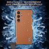 AZNS For Samsung Galaxy S26+ Case Electroplating Carbon Fiber Texture PU + TPU Phone Cover