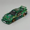 МИНИГТ 1:64 Nissan LB-Super Silhouette S15 SILVIA LBWK 2024 Зеленый Хром Литой диск MGT Модель автомобиля 858
