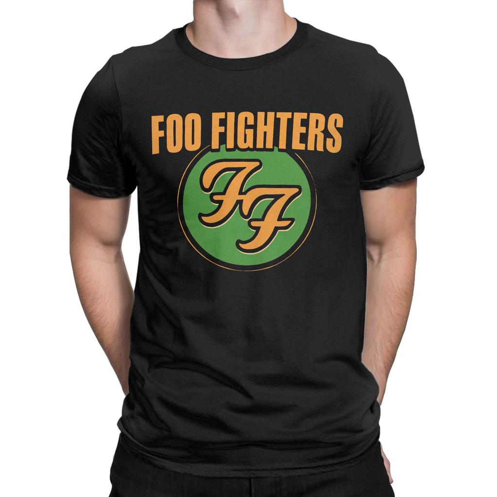 Мужская Женская Футболка F-Foo F-Fighters Band 100% Хлопковая Одежда Винтажная Футболка с Коротким Рукавом и Круглым Вырезом Идея для Подарка Футболки