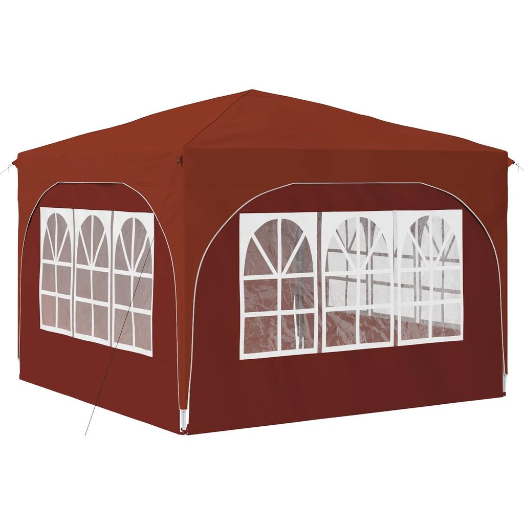 Pop up Party Tent 290 x 290 x 245 cm Terracotta