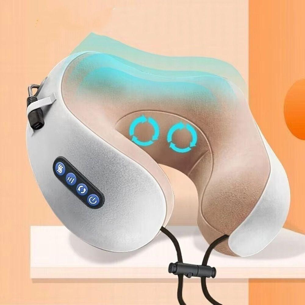 Vibration Massage Electric Neck Massager Intelligent Kneading Massage Pillow Outdoor Activities