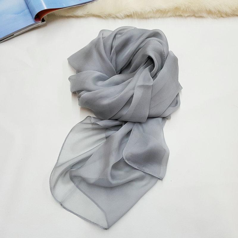 Элегантный шелковый шарф из шелка-тусса (mulberry silk) большого размера - Легкий аксессуар для четырех сезонов