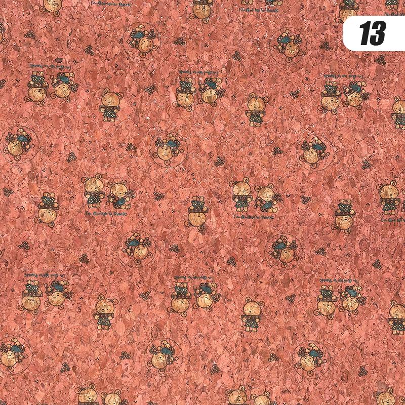 100x135cm Cork Printed Fabric Faux Leather Waterproof Colored Soft Cork Fabric Sofa Car Bag Furniture Decor DIY Sewing Crafts