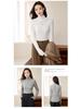 Women's Slim Fit Lightweight Tencel Wool Half-Turtleneck Top for Autumn/Winter 2024