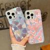 Plain Love Hearts Pattern Slim Glossy Case For iPhone 16 Pro 15 Pro Max 14 13 12 11 Hybrid TPU PC Glitter Shockproof Slim Clear Phone Cover