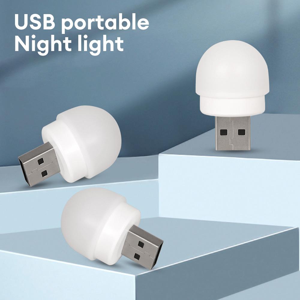 5 шт., USB-ночник, светодиодный ночник, USB-разъем, лампа для зарядки аккумулятора, USB-подсветка для книг, маленькие круглые лампы для защиты глаз для чтения