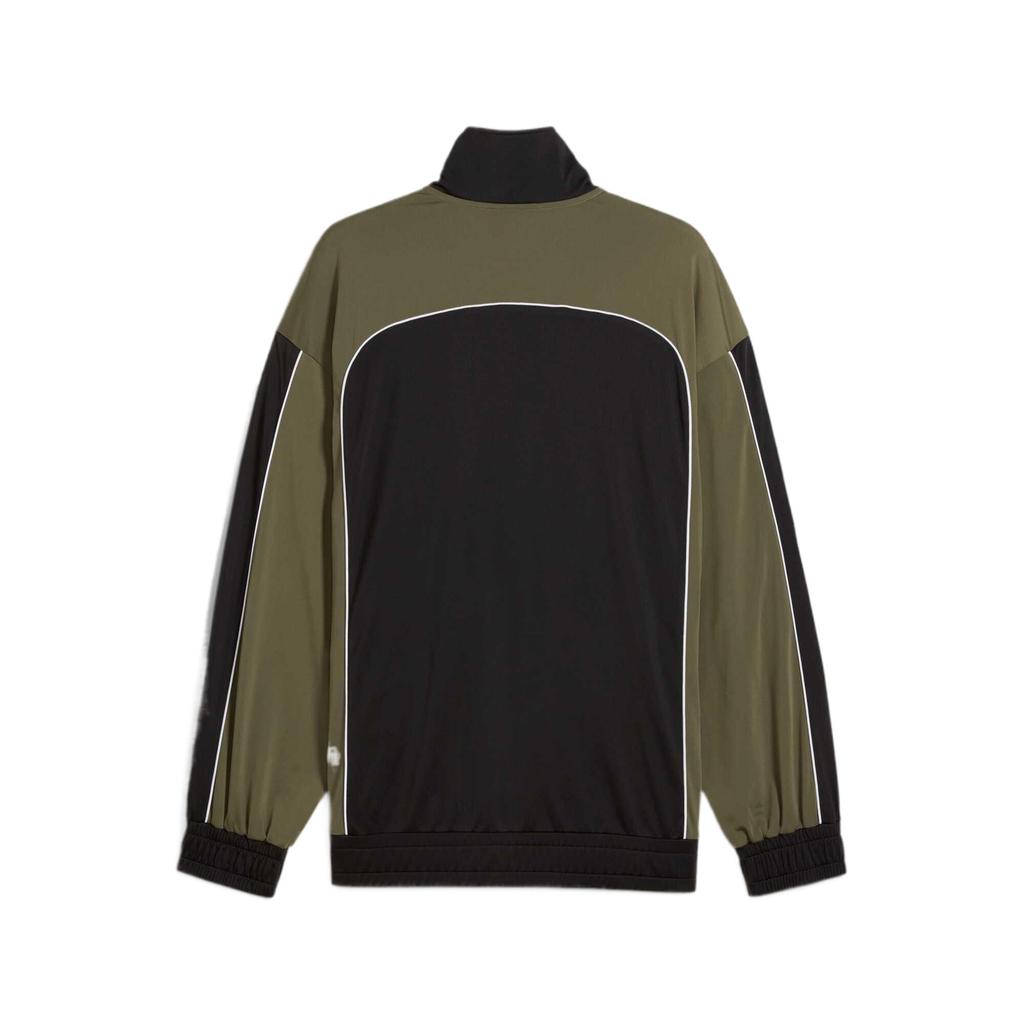 Puma Soft Breathable Comfortable Stand Collar Zipper Long Sleeve T-Shirt Unisex Tops Dark-Green 631468-01
