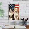 2D Flat Metal Sign | Retro and Funny Cats Sign for Wall Decor, Aluminum Material, Wall Hanging, Multipurpose Use, Suitable for Bar, Cafe, Pub