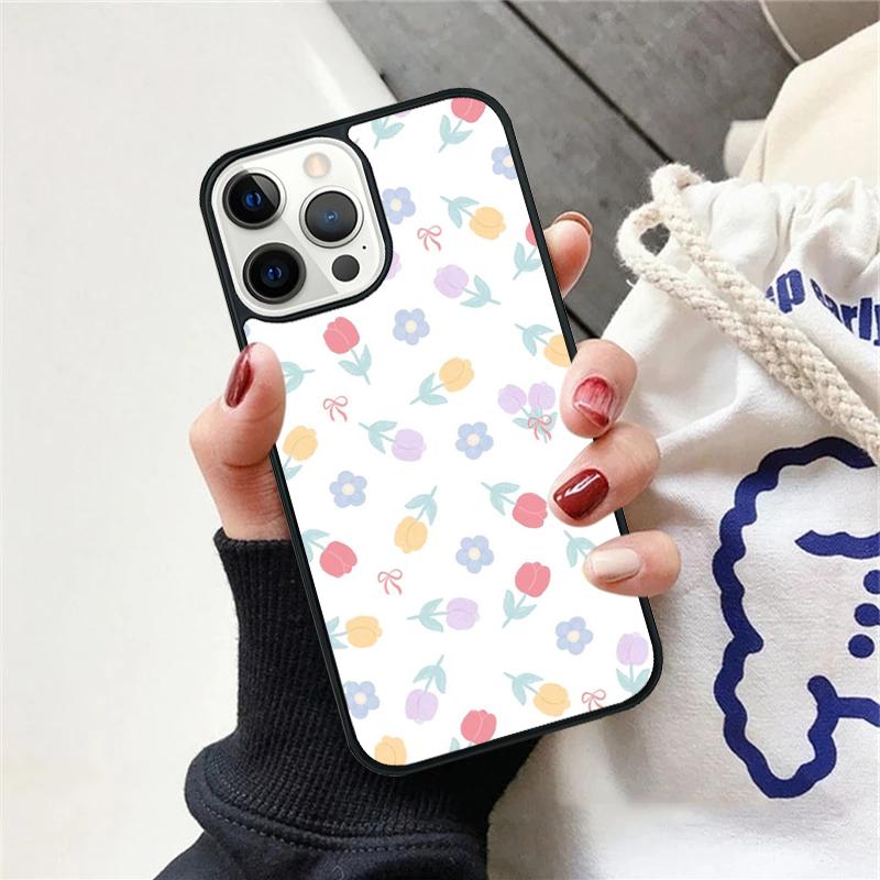 Чехол для телефона с цветами тюльпанов, весна, для iPhone 17 Air 15 16 Чехол 11 13 14 Pro Max 12 Plus Max Fundas