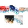 1 Yard Sequins Lace Sewing Garments Accessories DIY Fringe Mesh Tassel Embroidered Ribbon Sewing Craft for Dance Party