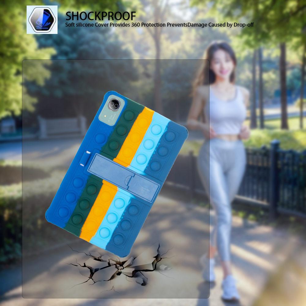 Bubble Soft Stand Case For Doogee T20 Ultra / T40 Pro 12inch Funda Kids Safe Silicone Tablet Protective Cover