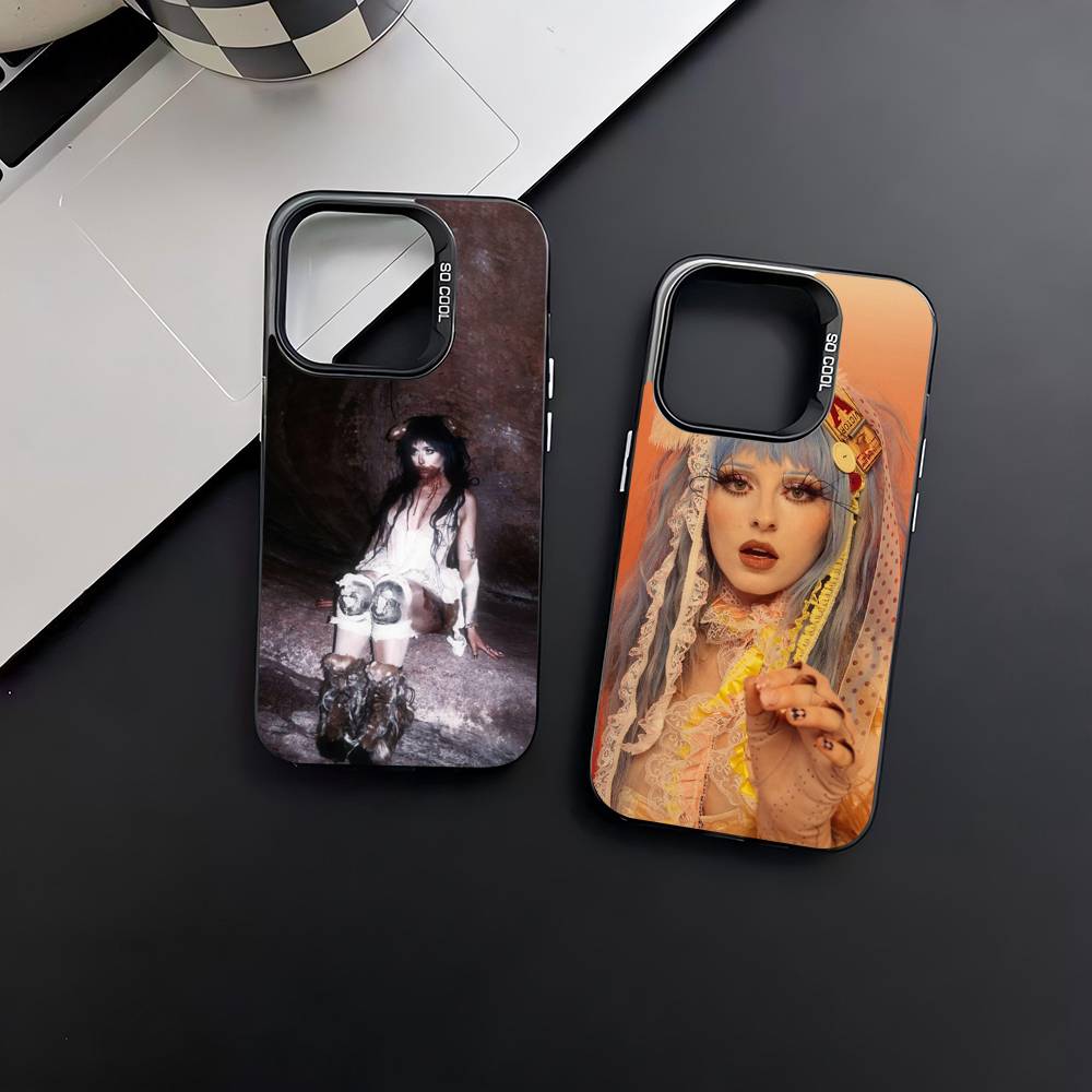 B-Basquiats Art Silver Plated Inside Phone Case For IPhone 17 16 15 14 11 12 13 Pro Max Plus X XR XS Max Colored