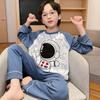 Spring and Autumn Children's Pajamas Homewear Suit Korean Boys Fall and Winter Pajamas Homewear Children's Cartoon Homewear Suit