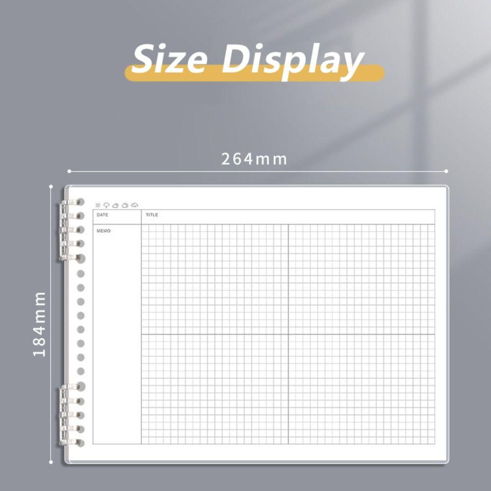 Detachable Loose-leaf Notepad Loose-leaf Grid Planner Note Taking Mind Map Notebook  School Office