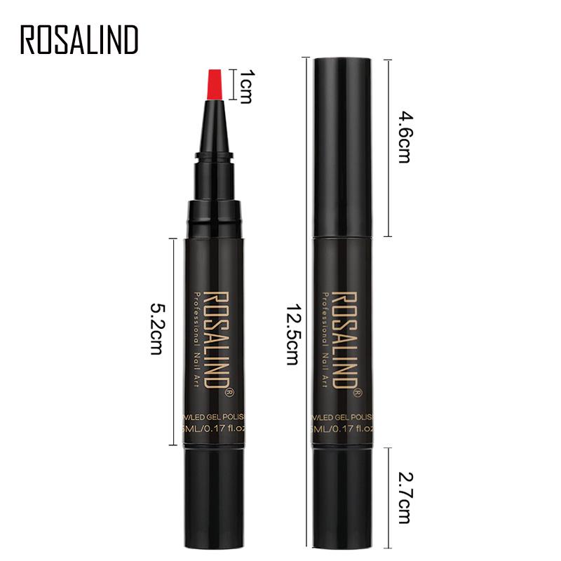 ROSALIND 5ml Neon Nail Gel Shiny Pen Bright For Nail Art Design LED/UV Lamp Base&Top Coat