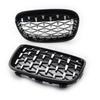Chrome Black Diamond Kidney Grille Grill 1 Pair Outdoor Anti-resistance Repairing Parts for BMW 1 Series F20 F21 2011-2014