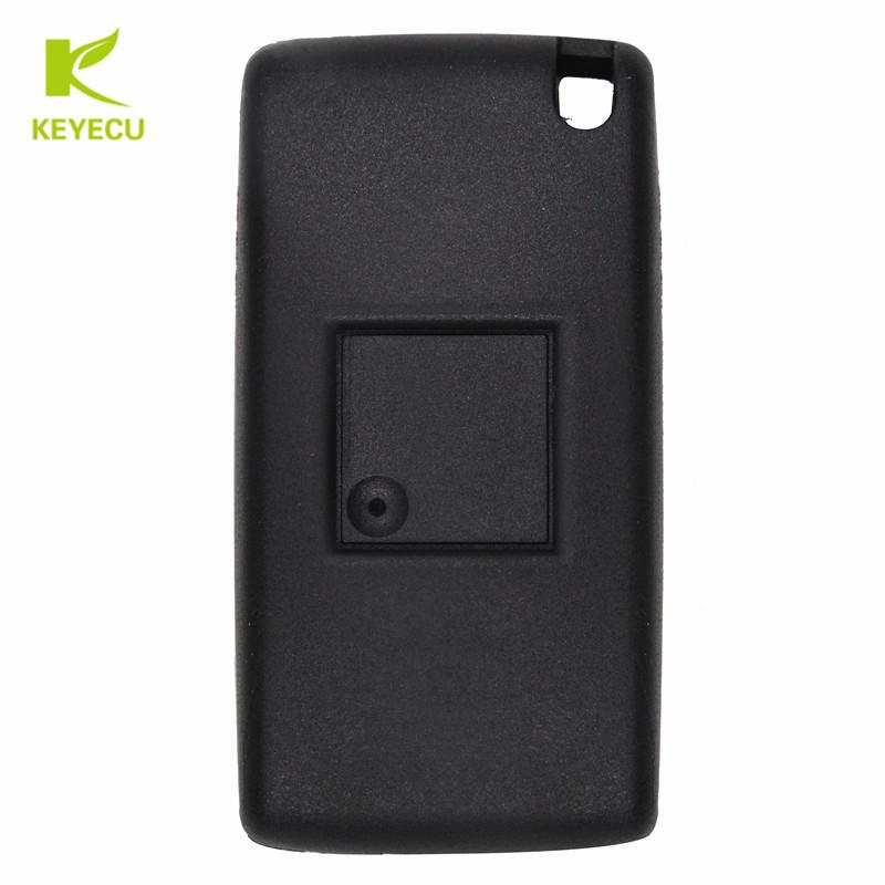 KEYECU Flip Remote Key Fob 2Button 433MHz ID46 for PEUGEOT 207 208 307 308 408 Partner for Citroen C2 C3 C5 2005-2009 0536 Model
