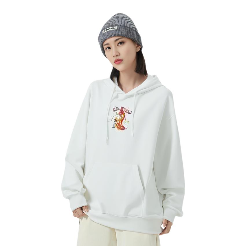 Li Ning Sports Lifestyle Series Zodiac Year New Year Edition Letter Print Hooded Pullover Loose Anti-Static Sweatshirt Unisex Sweatshirt AWDU049-4